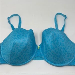 Cacique lightly lined tshirt intimate cheetah print bra 44DDD